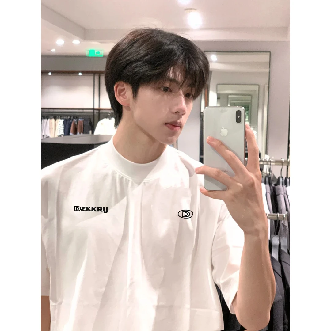 100%纯棉个性简约字母印花潮流短袖T恤男女夏季休闲宽松情侣上衣