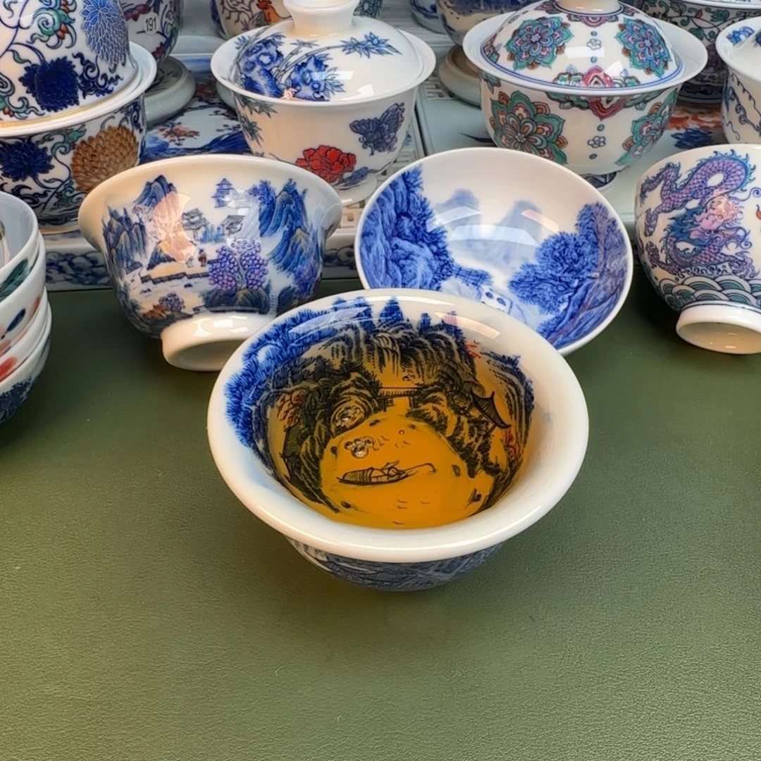 纯手工纯手绘茶具石头336