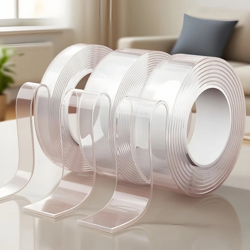 透明无痕纳米双面胶高粘度汽车自粘加厚胶带胶片墙面专用强力胶贴