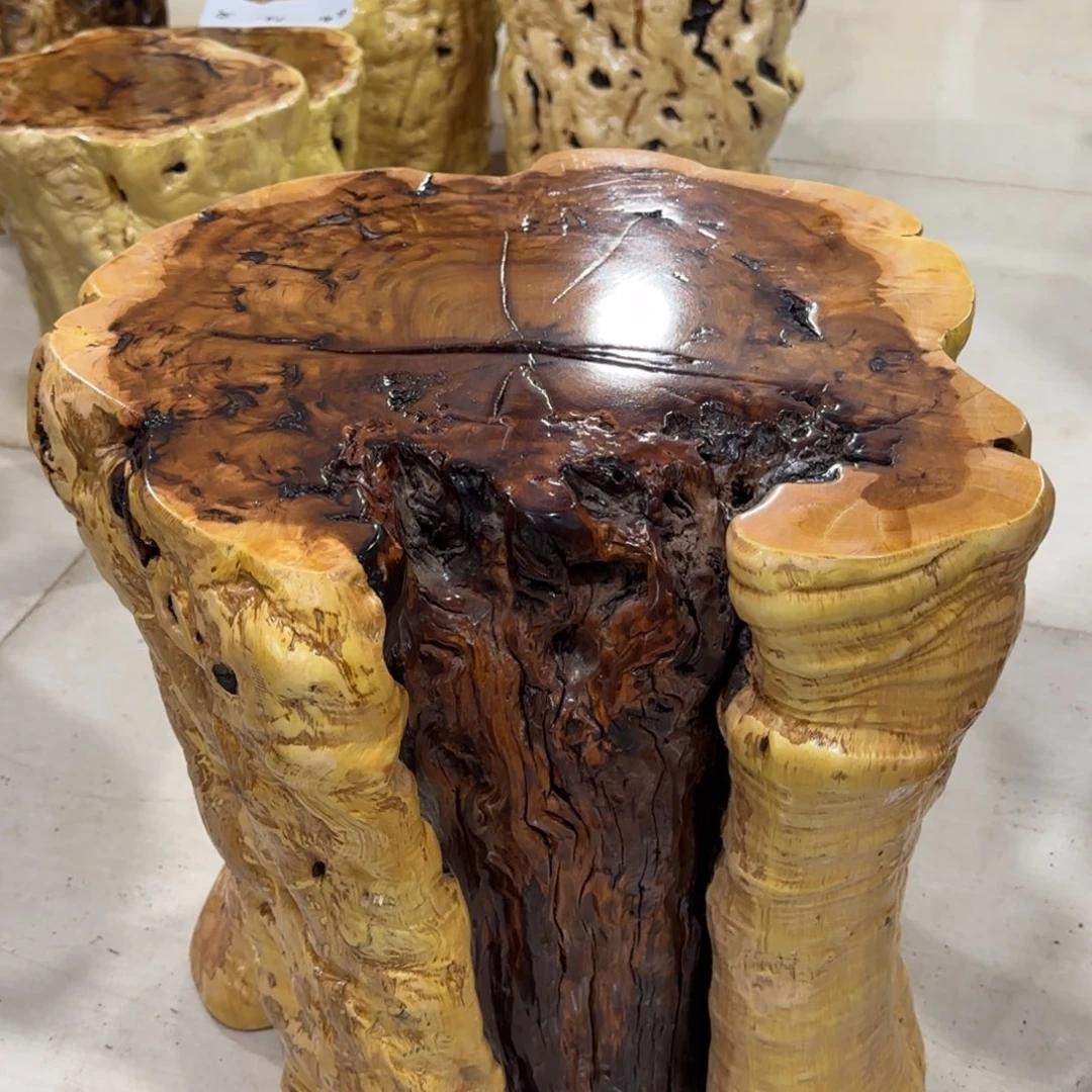 紫***桐龙纹鸡心枣木手工艺品