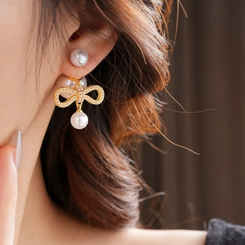 铜合金仿珍珠耳饰 气质轻奢时尚百搭复古法式甜美优雅设计感103