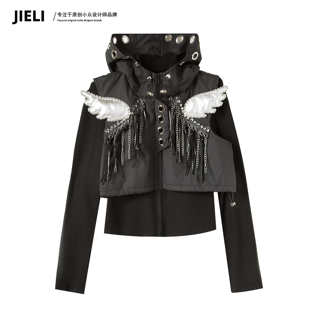 JIE LI/街力设计师高级感简约时尚短款外套女Y9735