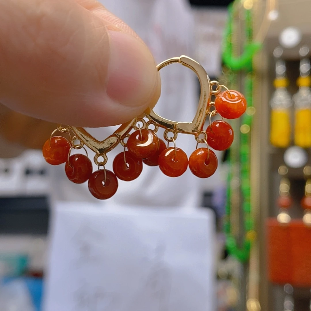 翡翠合金耳饰翡翠