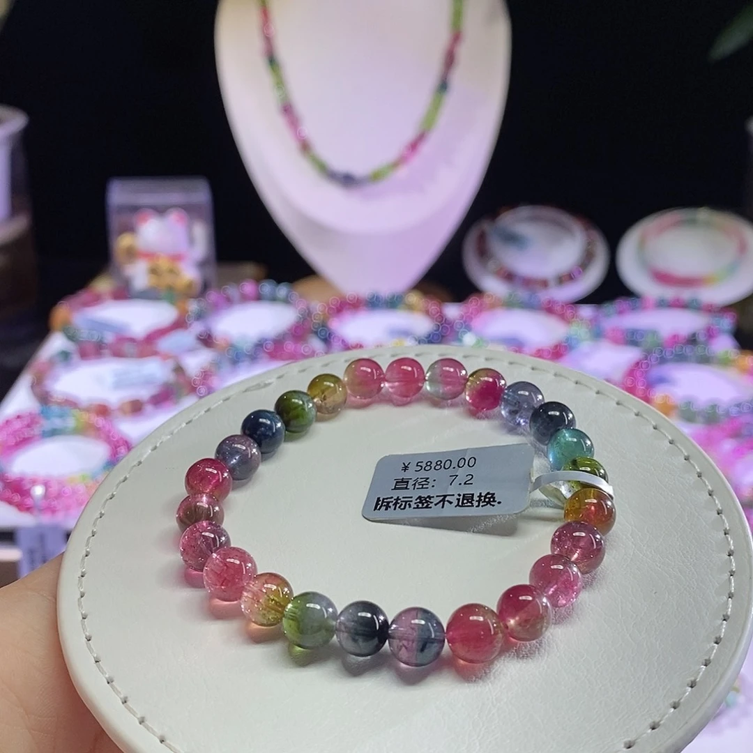 未镶嵌手链碧玺西瓜