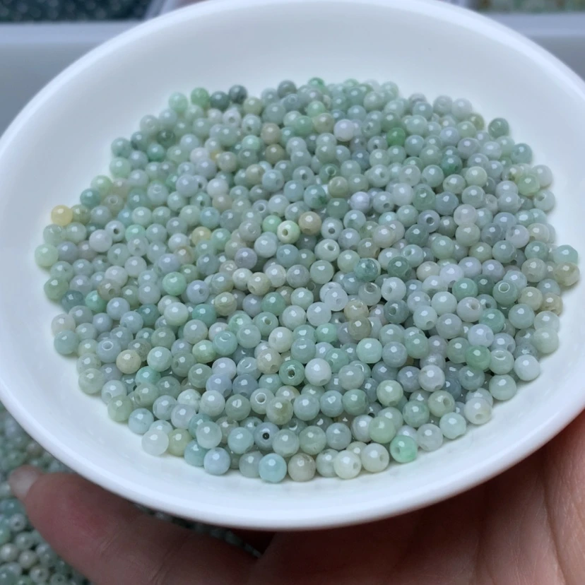 【闪购商品】未镶嵌手链翡翠卡3.5冰绿白200颗