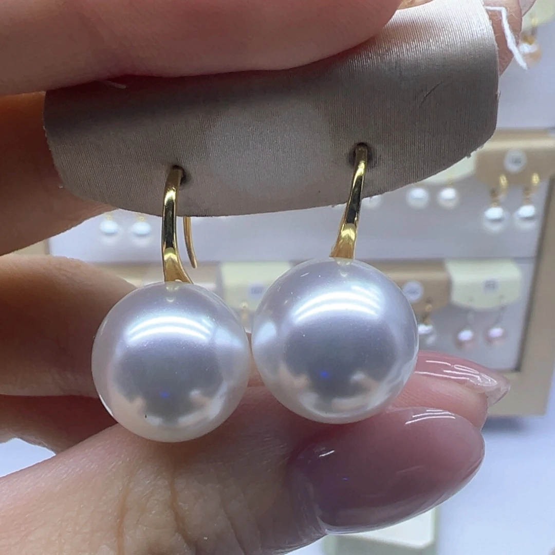 银S925镶嵌淡水珍珠耳饰