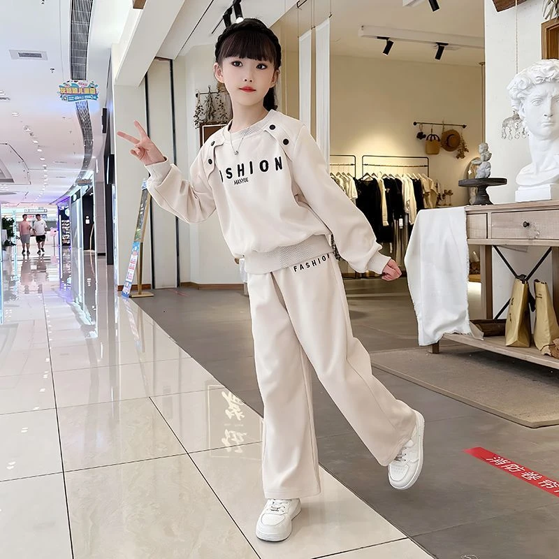 巴拉巴拉云朵【商城同款】女童运动休闲套装2025新款韩版洋气时尚中