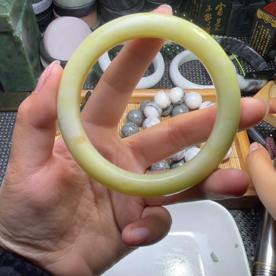 未镶嵌和田玉珠宝半成品黄口卡62