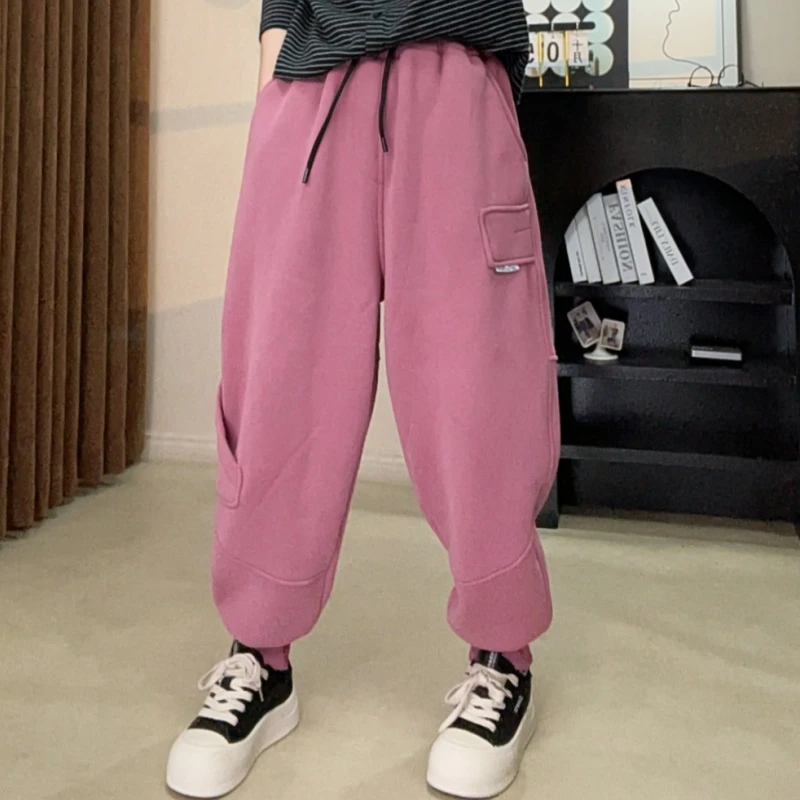 1162#休闲百搭外穿宽松洋气显瘦加厚加绒冬季束脚运动休闲裤