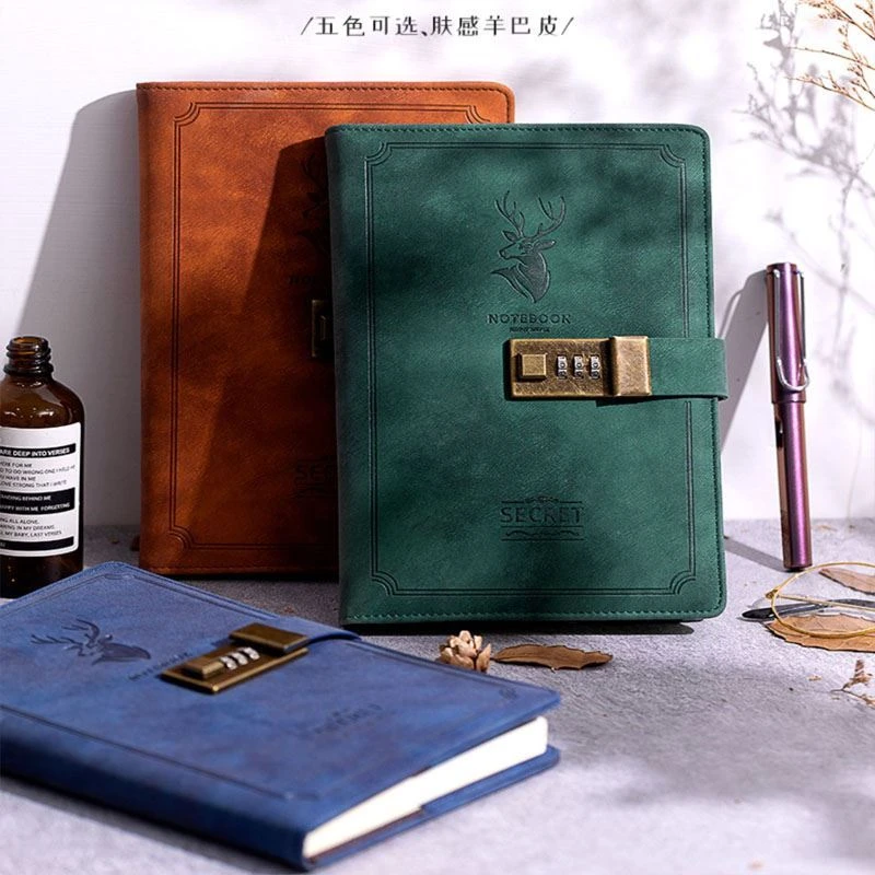 密码锁笔记本日记本成人带锁2025年新款颜值高精致高级女生女孩男