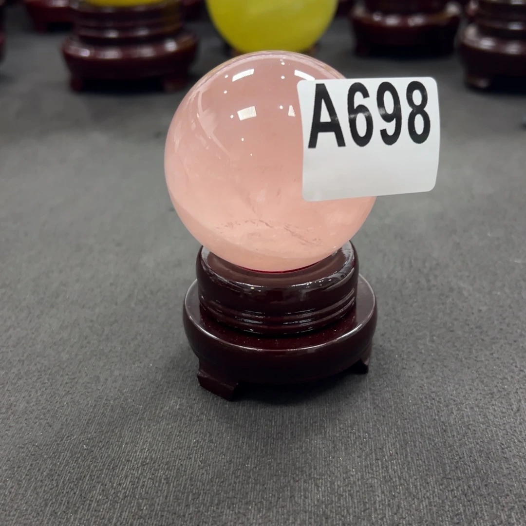 荣***荣石材天然粉水晶球6.13