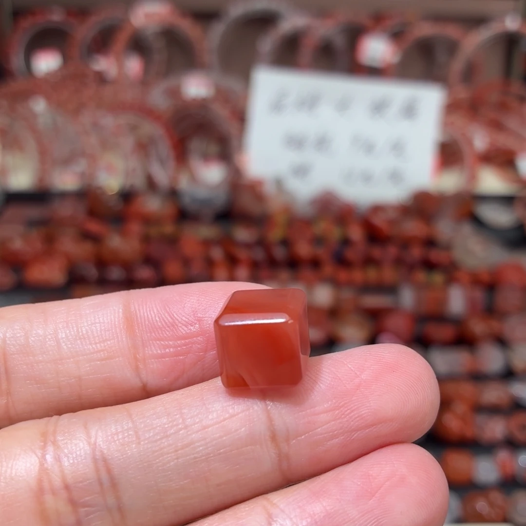 南红玛瑙未镶嵌颈饰方糖10+