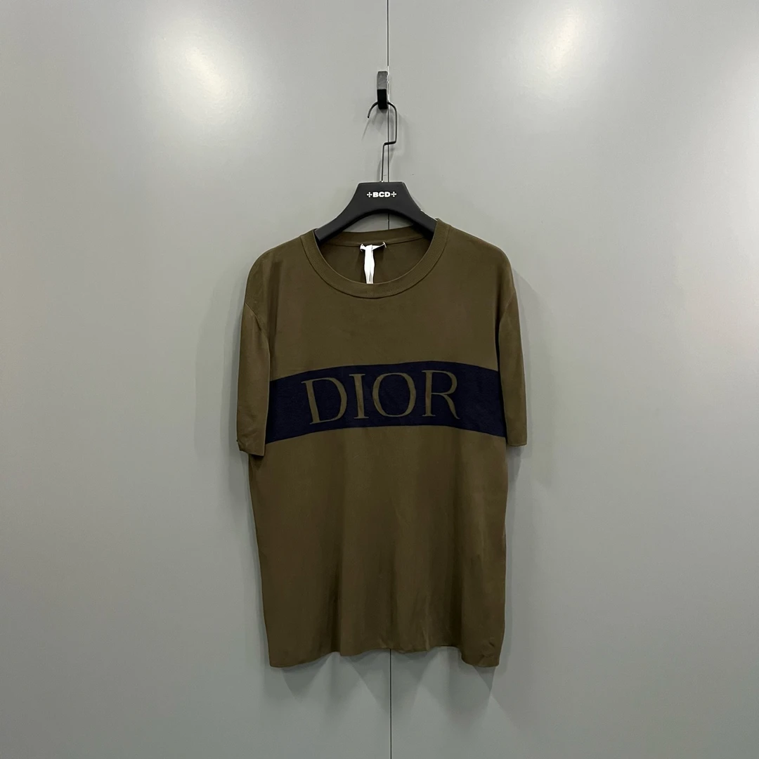 95新 DIOR/迪奥 jp121  拼色嵌花短袖 008699 L码