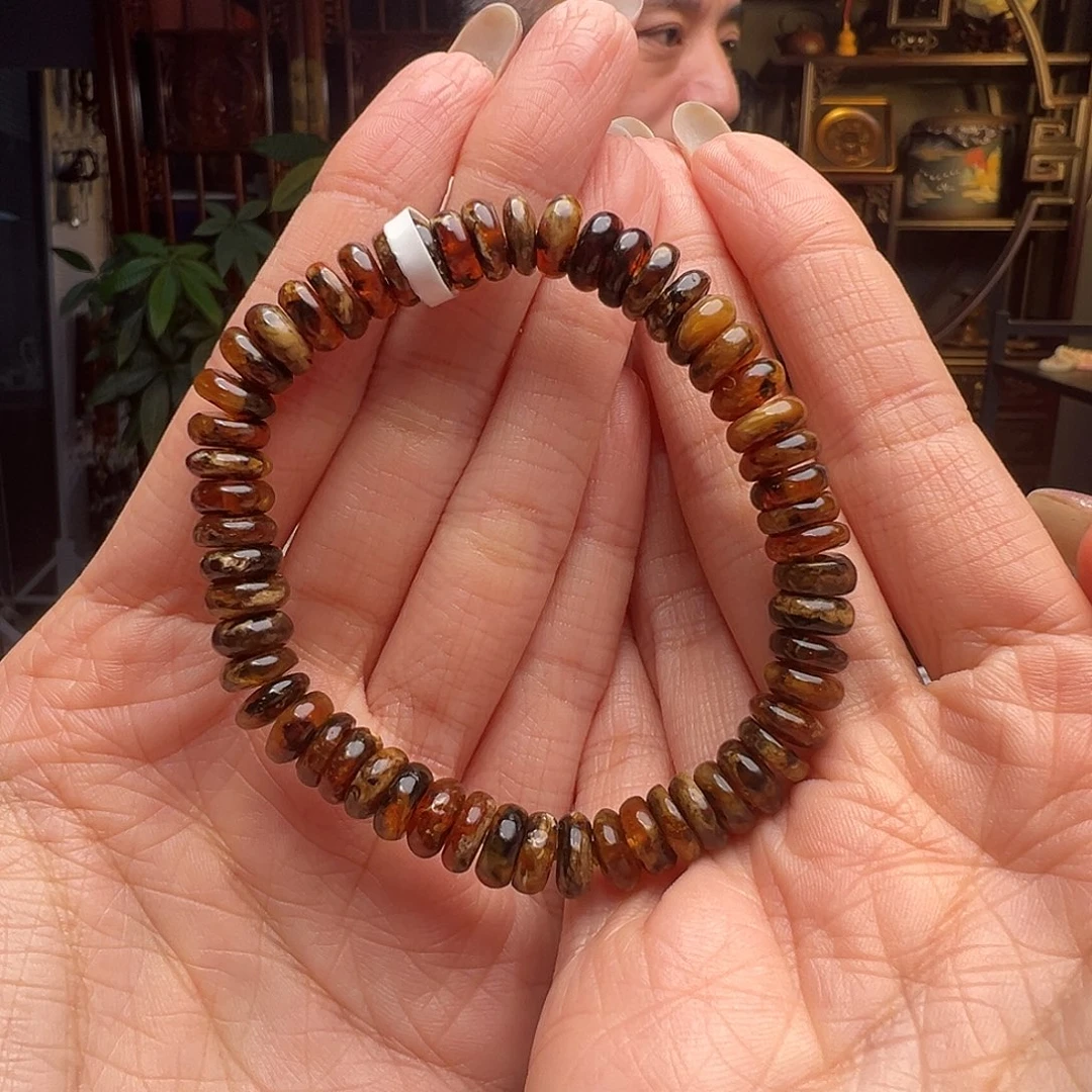 琥珀未镶嵌裸石抚顺琥珀10378-6八