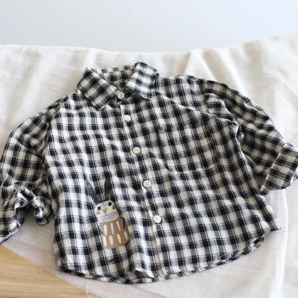 小码偏大中大童110-160春款卡通时尚长袖衬衫