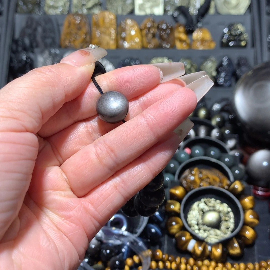 未镶嵌黑曜岩手链ｙ***酱不退不换定制