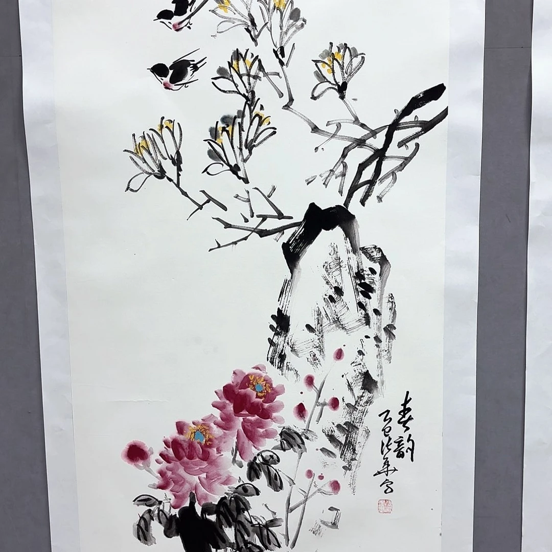 国画艺术家真人手绘