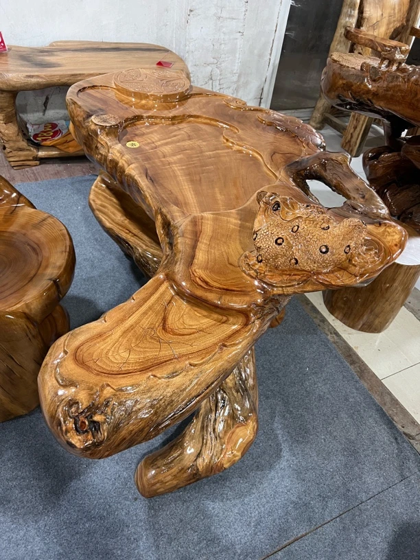 实木树根随形茶桌