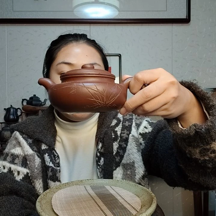 茶壶底槽青310毫升仿古
