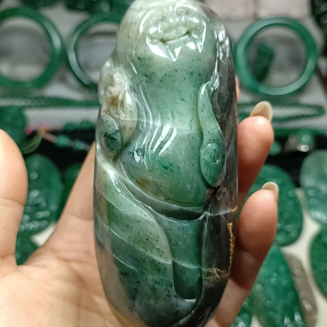 独山玉寿星把玩未镶嵌