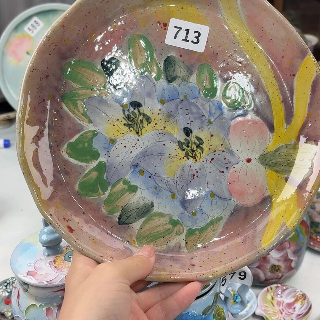 景德镇手绘高温釉下彩陶瓷茶具
