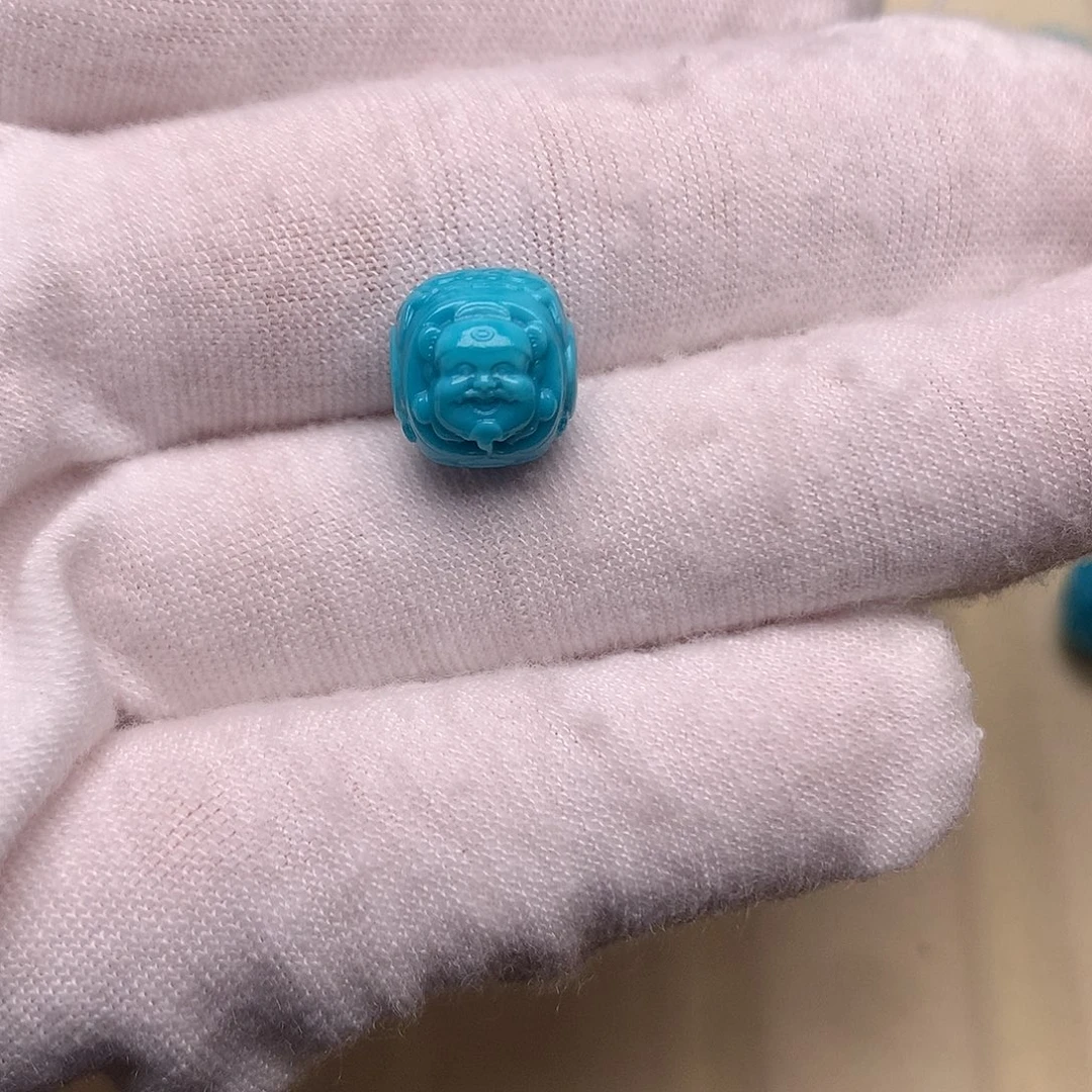 绿松石未镶嵌绿松石财佛10.8