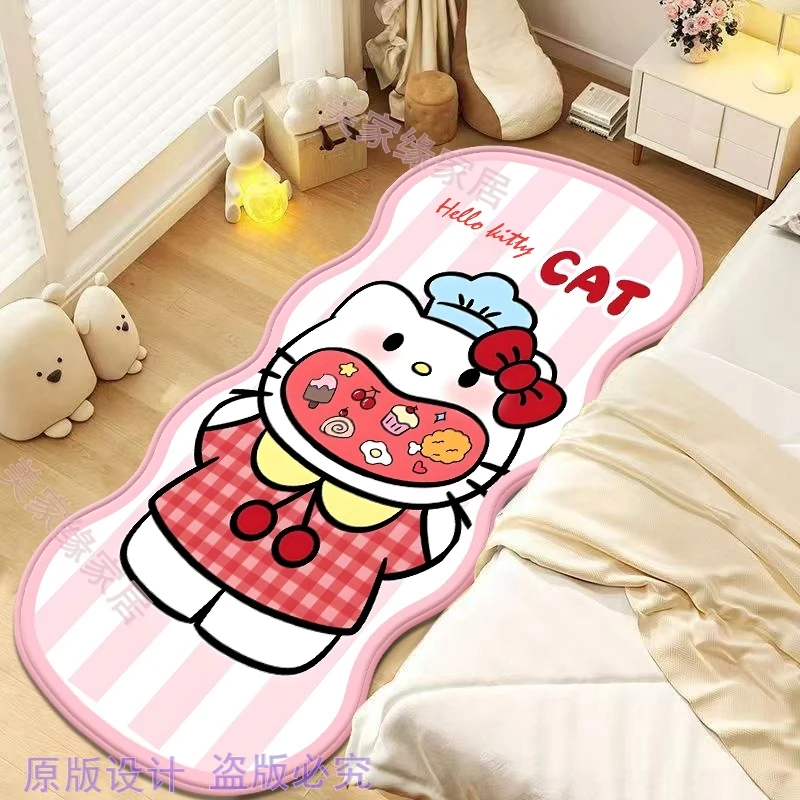 《可爱卡通》爱吃得猫仿羊绒耐用加厚床边飘窗阳台地毯地毯床边毯