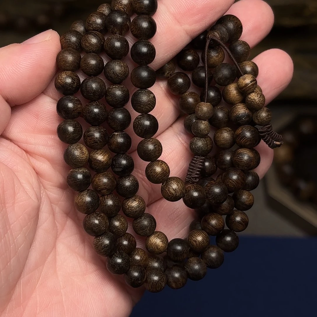 沉香手串越南芽庄白棋楠帝王瘤疤06×108