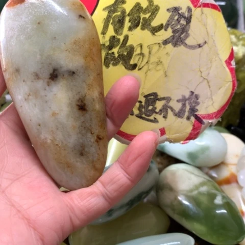 蛇纹石玉未镶嵌手把件