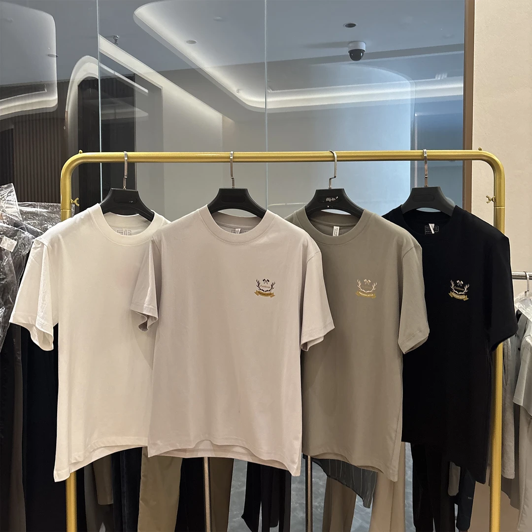 时尚新疆棉！潮流休闲！爆款男士纯色百搭上衣纯棉圆领短袖T恤半袖