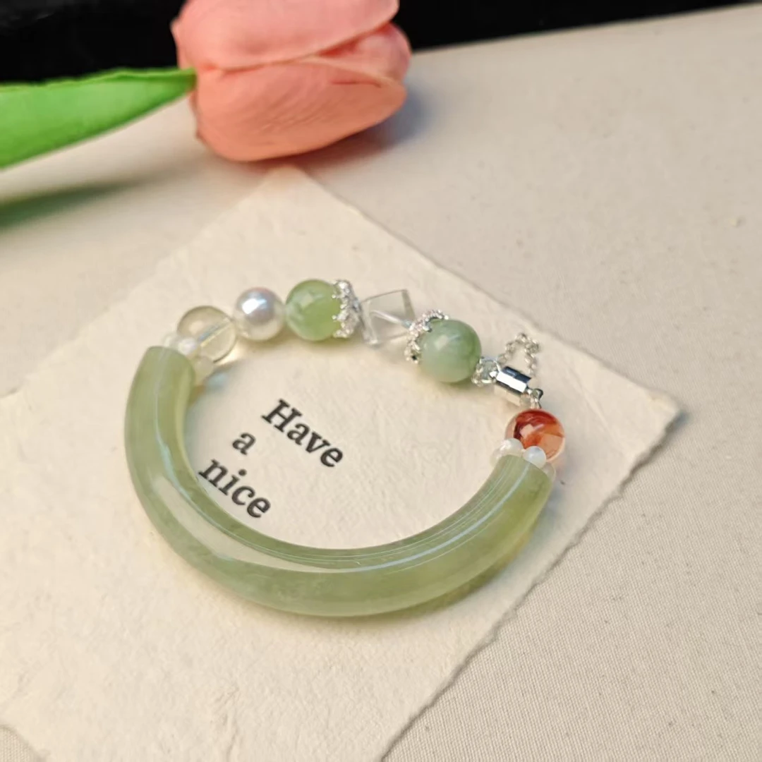 《给小主请安》岫玉半镯11(多样发其一) XF30