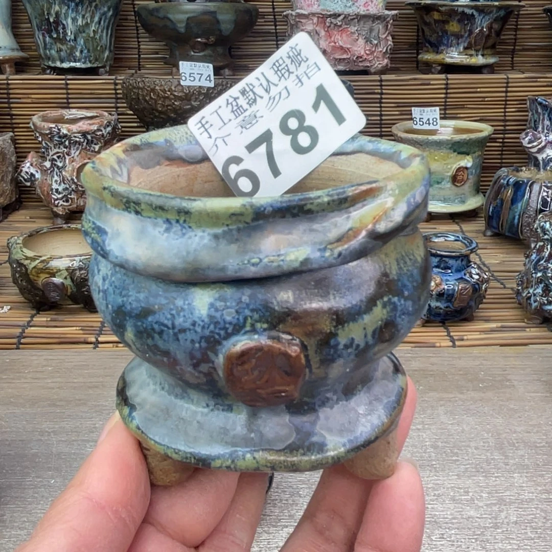 手工花盆默认瑕疵完美者勿拍