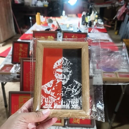 有机玻璃手工拓印好寓意摆件