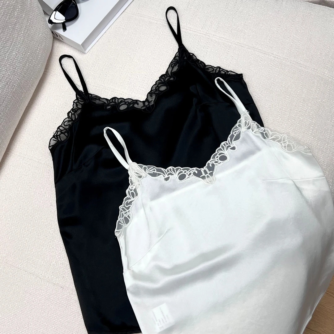 超好看设计感醋酸吊带背心内搭气质显瘦百搭