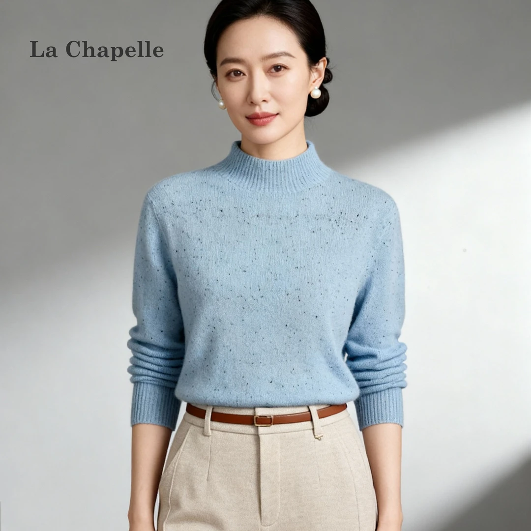 【澳洲羊毛】软糯亲肤秋冬保暖高领毛衣拉夏贝尔.850.BY宝