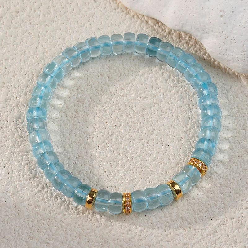 【得偿所愿 】蓝托帕18手串（天然珠宝多样性发其一）