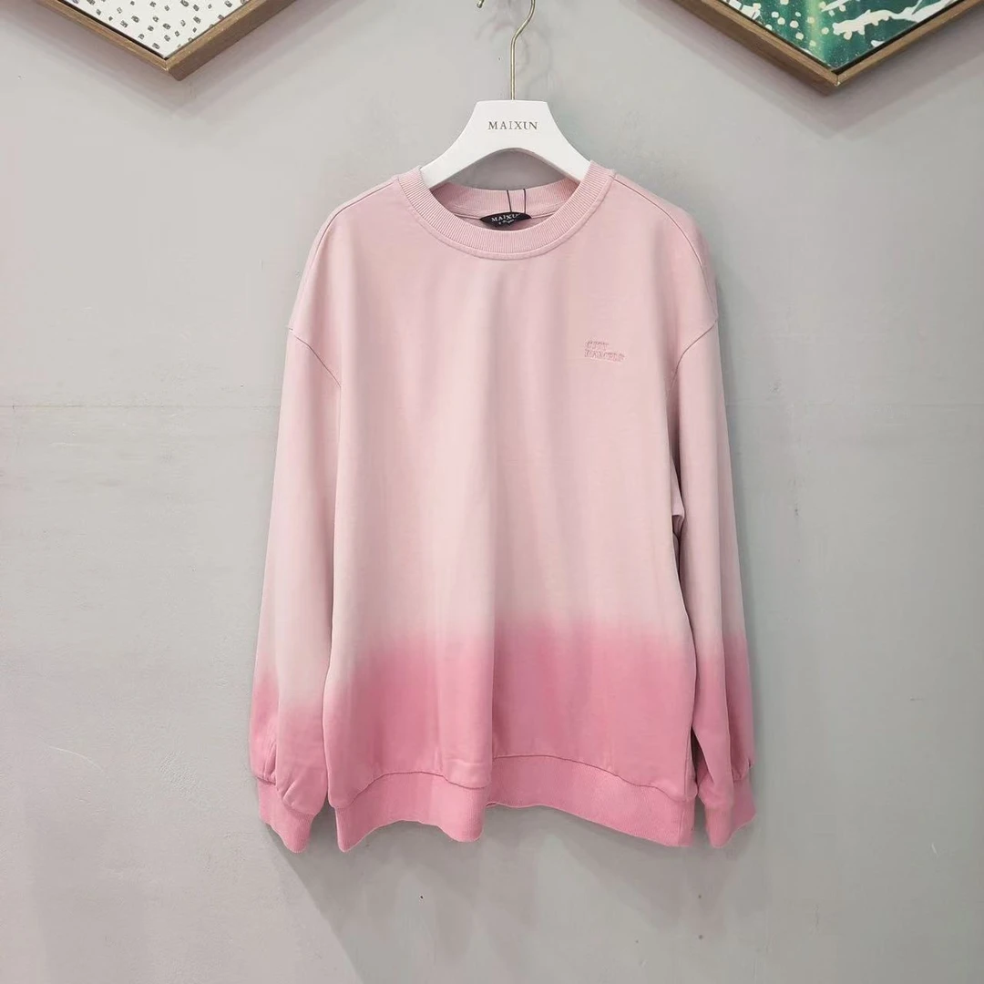 宽松型春秋薄款中长款春款宽松圆领秋季女士早秋卫衣