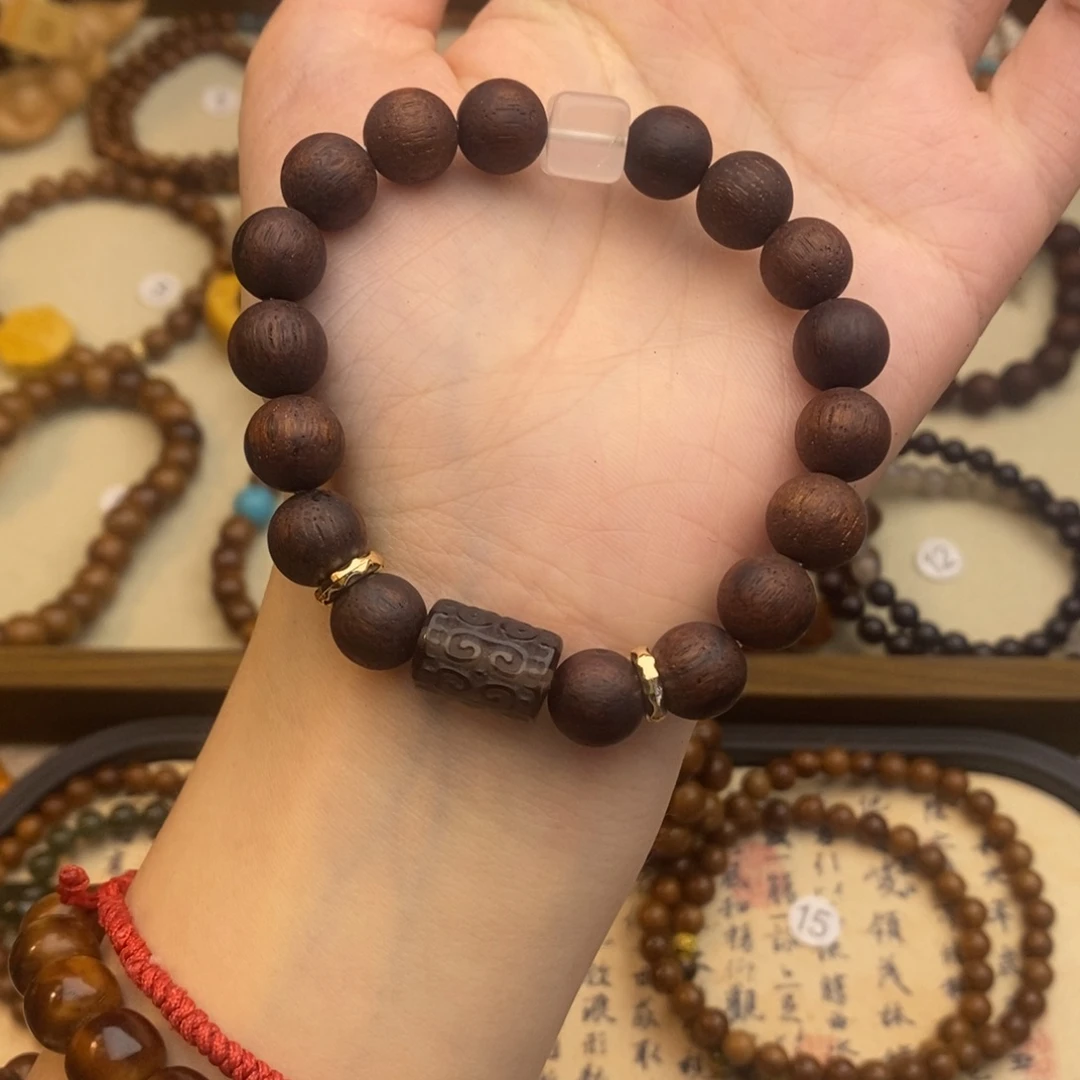 手串降真香未镶嵌白水10