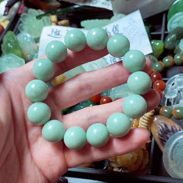 蛇纹石玉颈饰未镶嵌喜****福