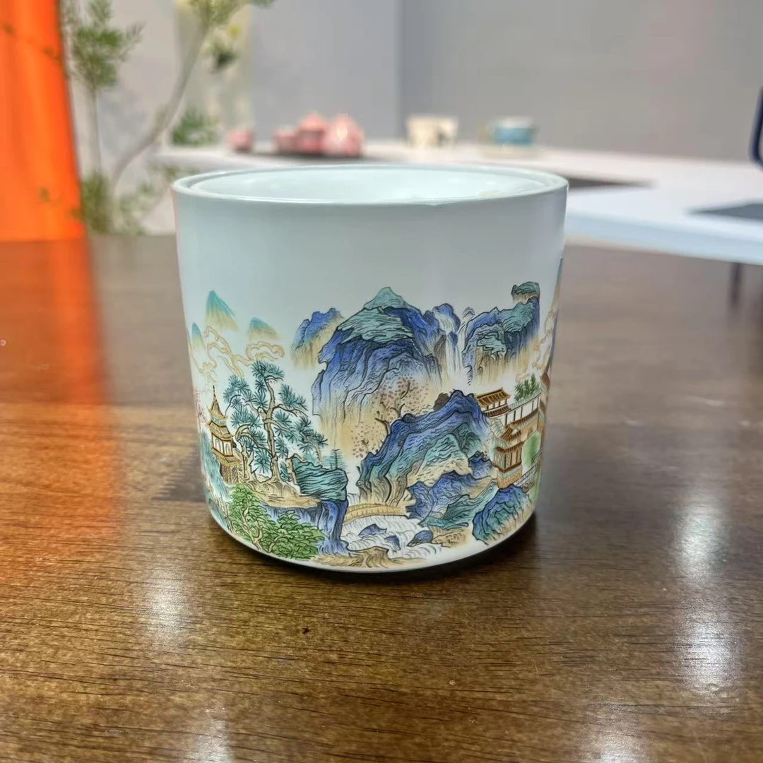 千里江山-烟灰缸（白）@1176