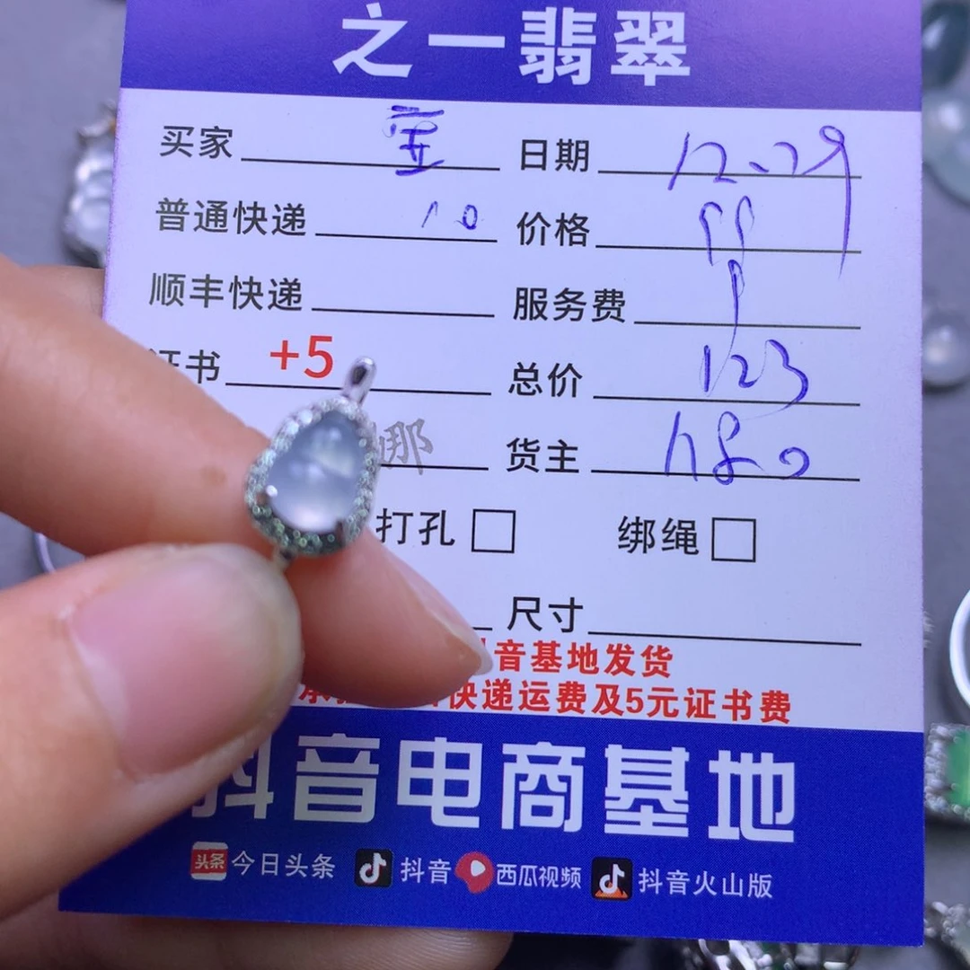 颈饰银S925镶嵌翡翠宝*