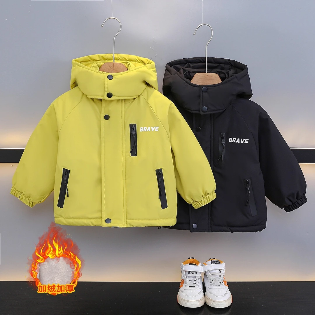 男女童外套加绒加厚棉衣冬季25新款儿童冬装宝宝三防冲锋派克棉服