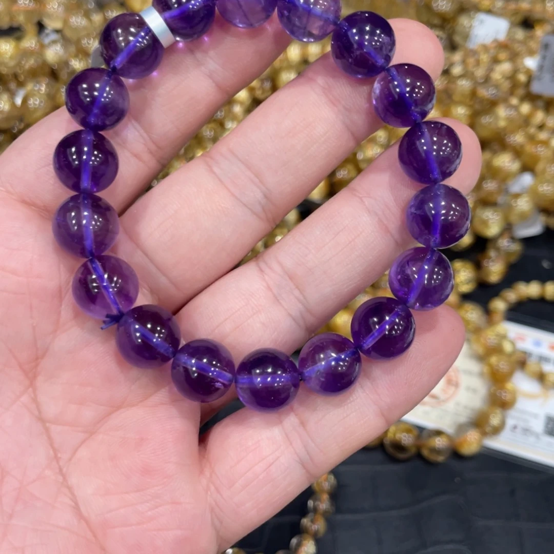 水晶手链未镶嵌过**烟c750紫水晶