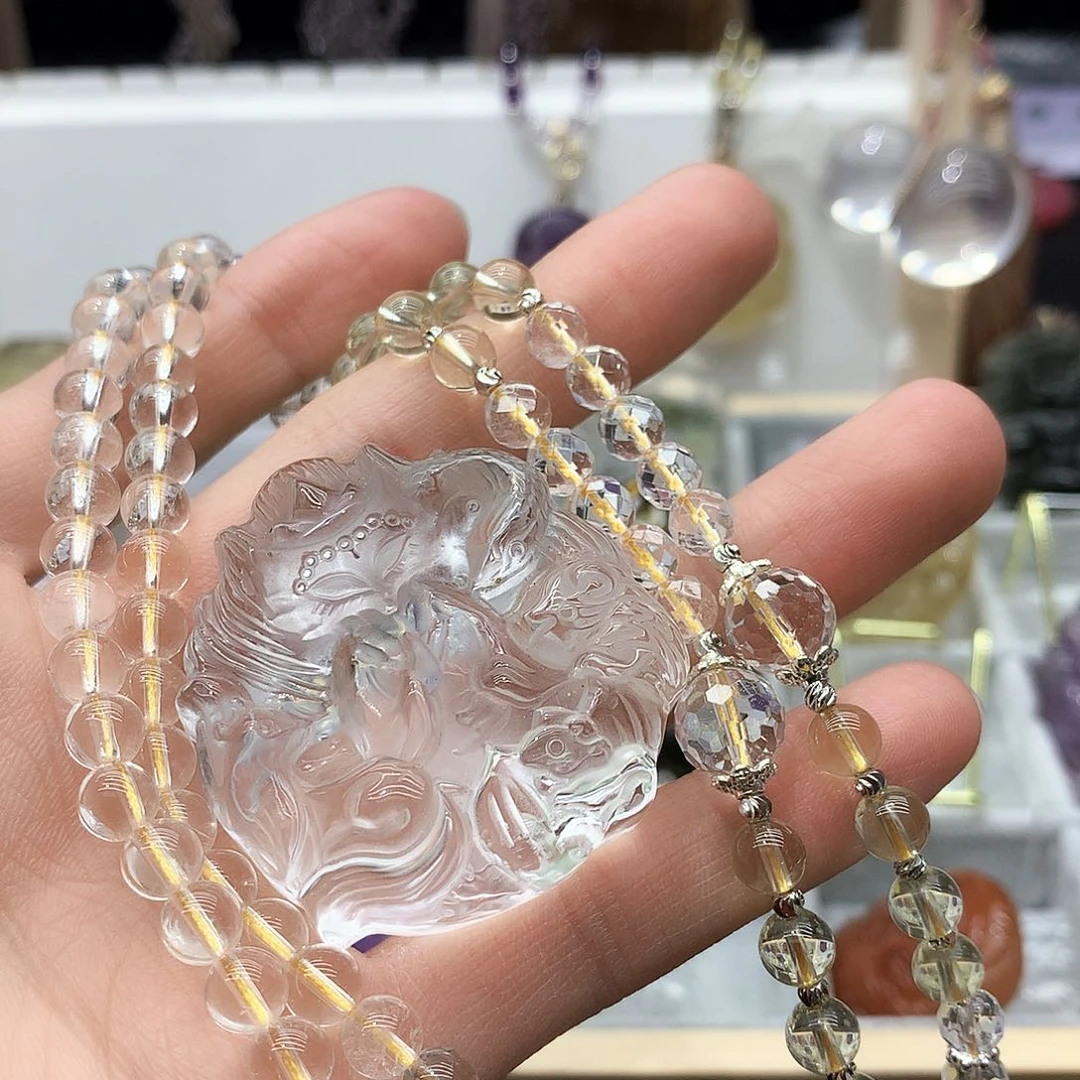 水晶颈饰未镶嵌挂件