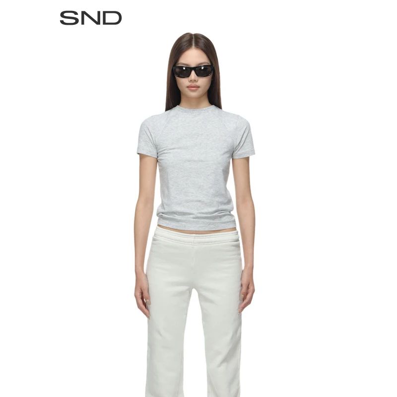 【ENTIRE STUDIOS 设计师品牌】SND AW25 圆领经典T恤 修身纯色