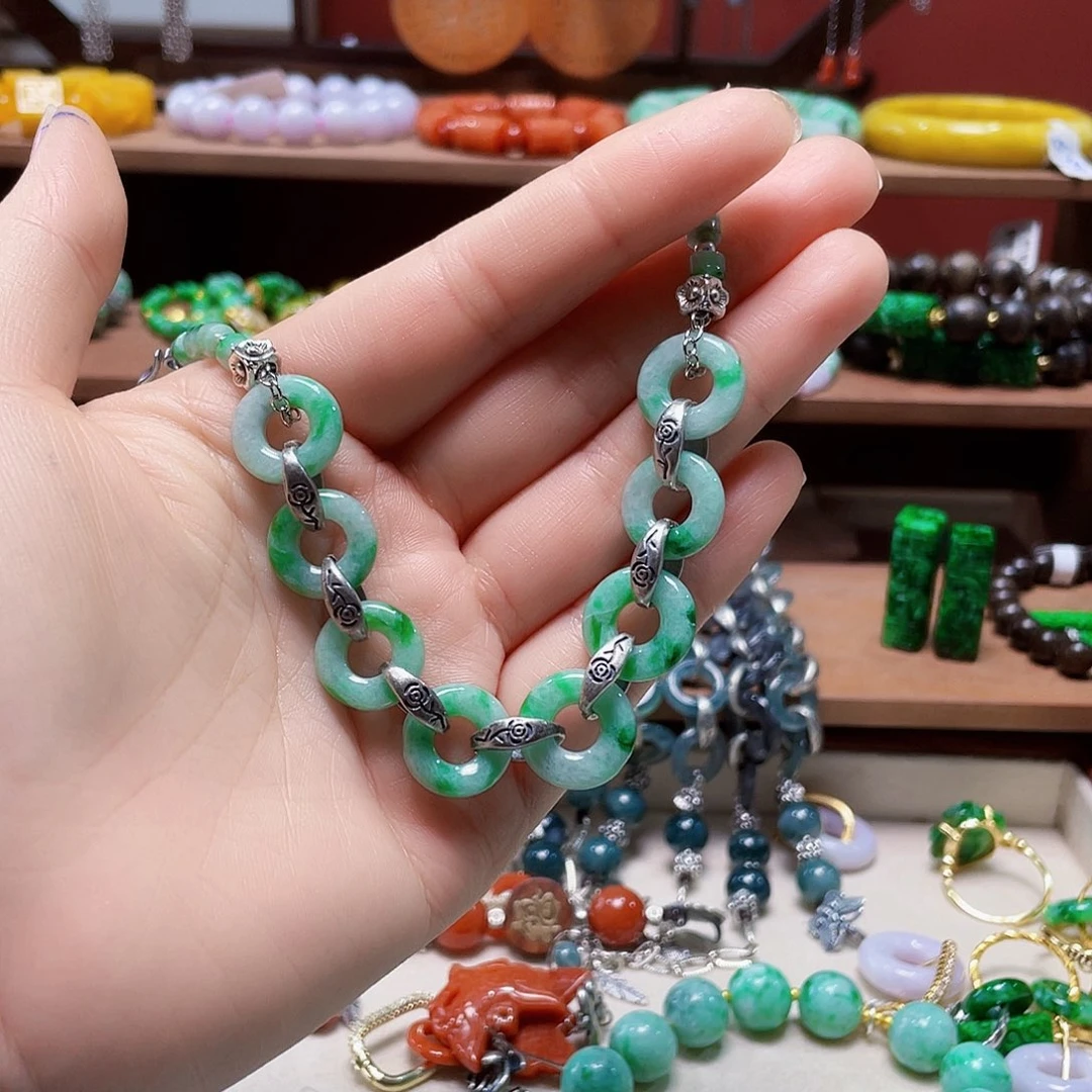 君***店翡翠未镶嵌手链饰品