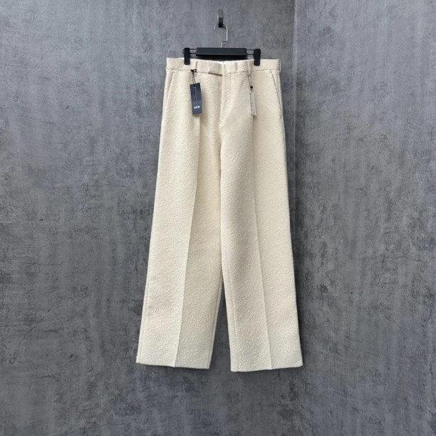 未使用 DIOR/迪奥 最新秀款高定满刺绣重磅休闲裤/WK884/50码