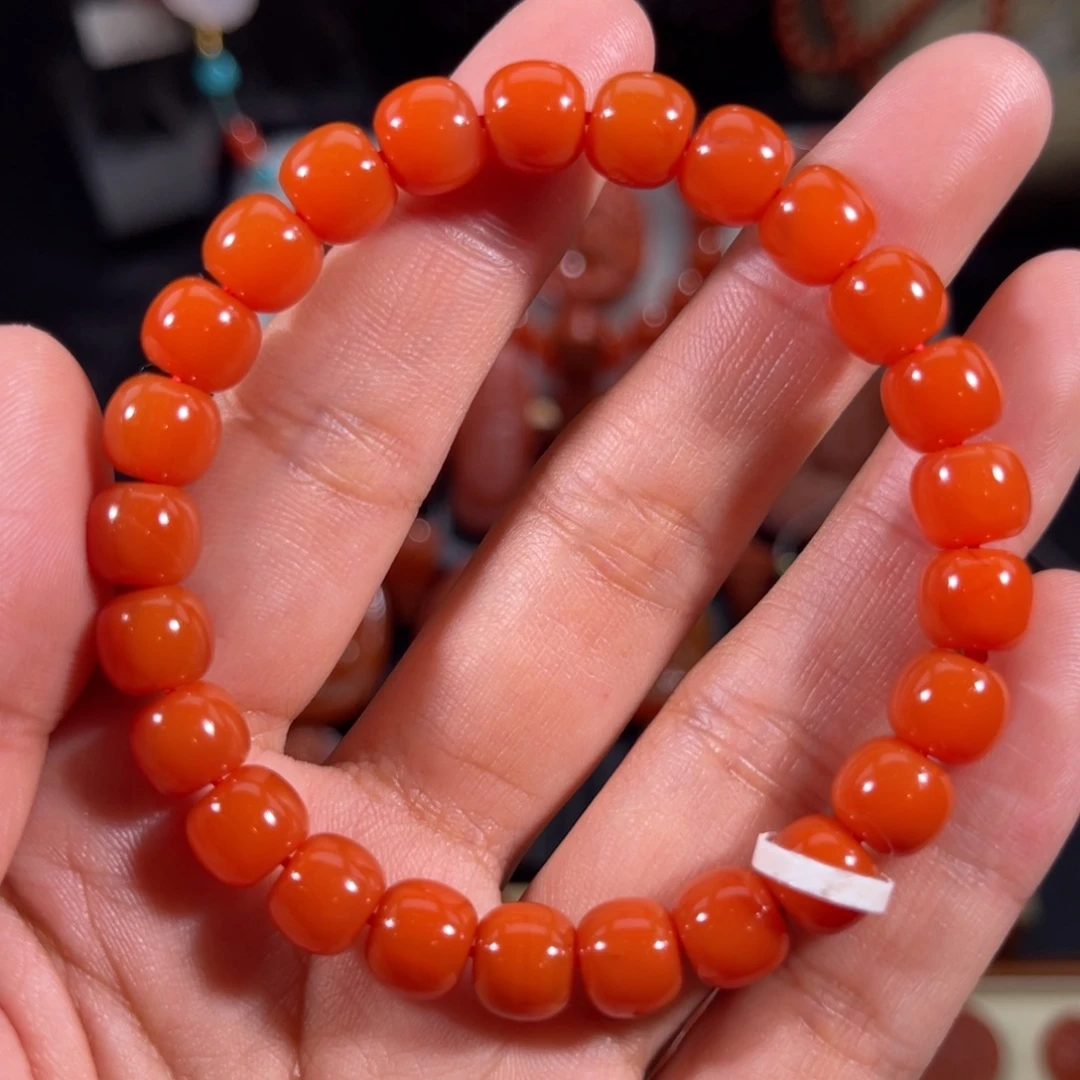 南红玛瑙未镶嵌老形手串8左右