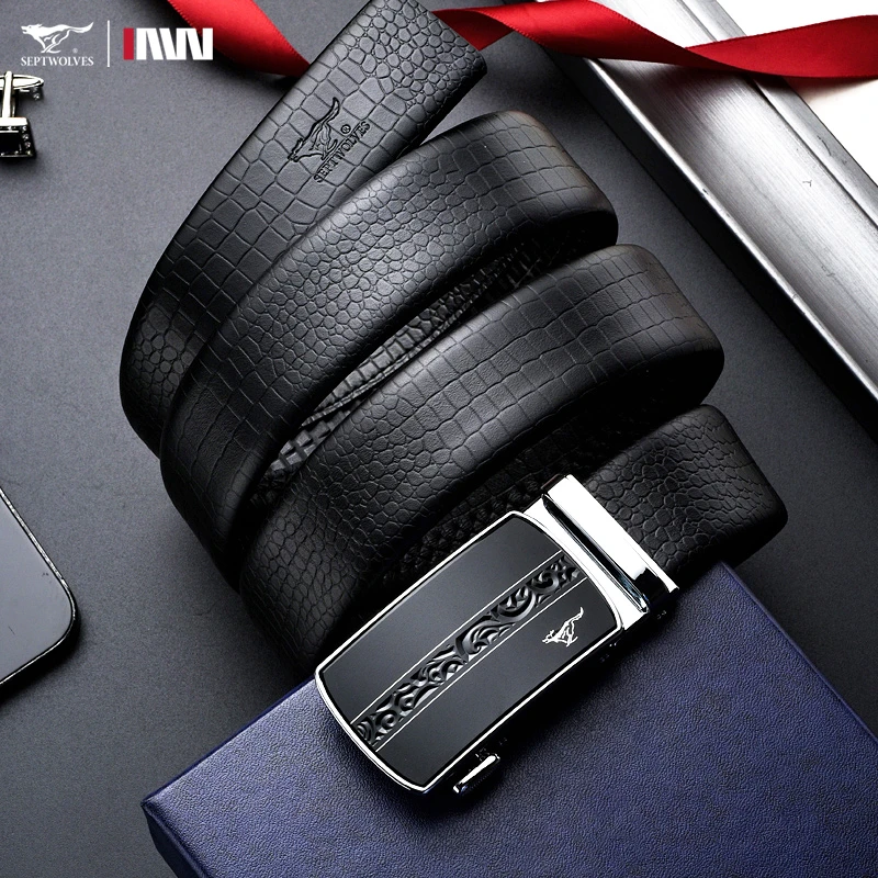 七匹狼男士皮带真皮自动扣腰带高档头层牛皮礼盒装裤带生日礼物潮