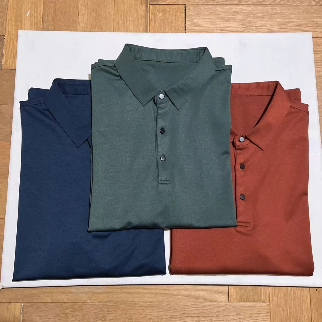 81 Polo衫男装春季纯色亲肤翻领商务长袖上衣